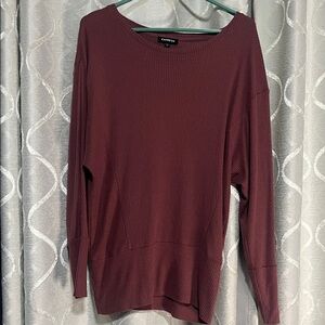 Express Ribbed Mauve Pullover